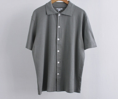 S/S Placket Polo (Steel Grey)